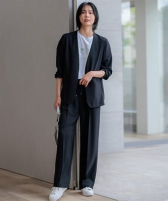 新品 チュウベイ 24SS 洗濯可 ストレッチ ノーカラー ブルゾン M 黒 洗える／吸水速乾／UVカット／接触冷感】ストレッチジョー