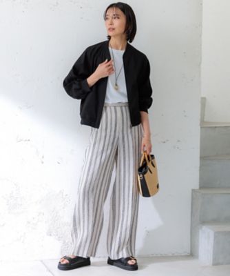 CLASSY．6月号掲載／洗える】リネンレーヨンストレッチ