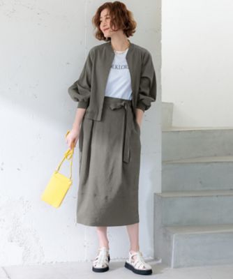 CLASSY．6月号掲載／洗える】リネンレーヨンストレッチ