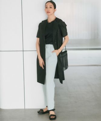 【ＣＬＡＳＳＹ．６月号掲載／洗える】リネンレーヨンストレッチ　ジレ（ＪＫＷＯＣＭ０４０６）