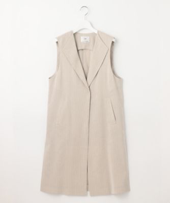 【ＣＬＡＳＳＹ．６月号掲載／洗える】リネンレーヨンストレッチ　ジレ（ＪＫＷＯＣＭ０４０６）