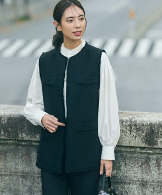 ＜23区 (Women)＞【一部店舗限定】ファンシーツイード　ジレ（ＪＫＷＯＣＳ０８２１）