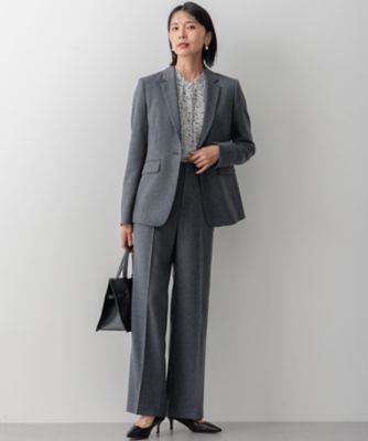 洗える】ウールライクカルゼ テーラードジャケット