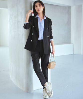【洗える】リネンレーヨンストレッチ　ダブル　ジャケット（ＪＫＷＯＧＭ０４０４）