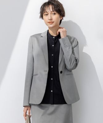 ＜23区 (Women)＞【セットアップ対応／洗える】ストレッチシャンブレー　テーラードジャケット（ＪＫＷＯＧＭ０５０２）