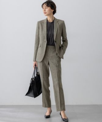 洗える】ウールライクカルゼ テーラード ジャケット