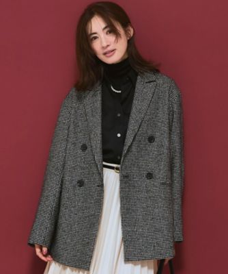 BLAMINK　FALL ミックスツイードショートスリーブコート BLAMINK FALL ミックスツイードショートスリーブコート - メルカリ