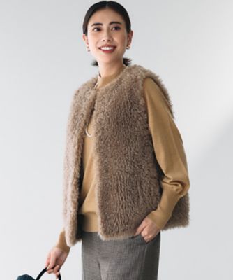ECOPELウェイビー フェイクファー ジレ（JKWOLA0307