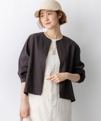 CLASSY掲載★23区リネンレーヨンストレッチ ブルゾン38 CLASSY.6月号掲載/洗える】リネンレーヨンストレッチ ブルゾン / 23区