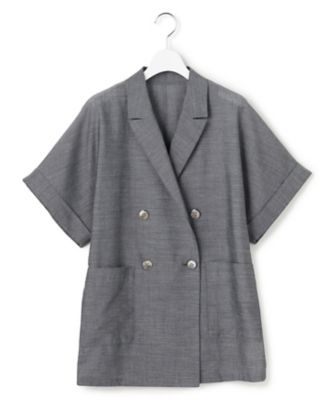 ウォッシャブルボイル ハーフスリーブ ダブル ジャケット
