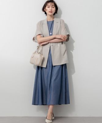 ウォッシャブルボイル ハーフスリーブ ダブル ジャケット