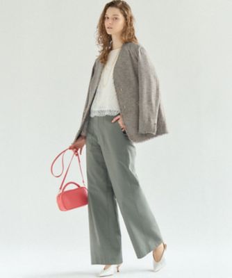 リネンライクブッチャー フリンジノーカラージャケット