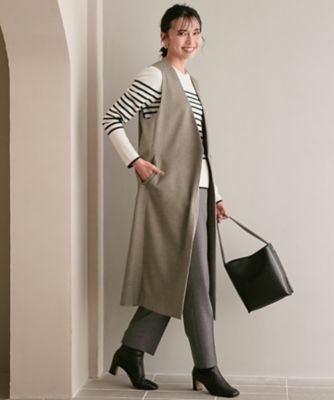 【ＣＬＡＳＳＹ．１月号掲載】ウールライクカルゼ　ロング　ジレ（ＪＫＷＯＮＷ０４２６）