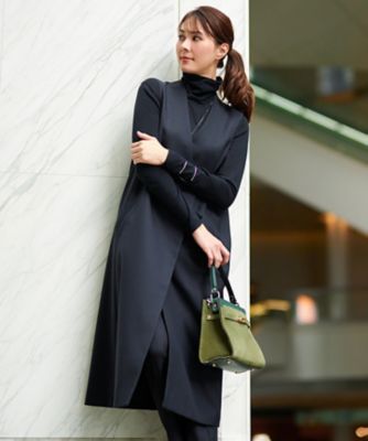 【ＣＬＡＳＳＹ．１月号掲載】ウールライクカルゼ　ロング　ジレ（ＪＫＷＯＮＷ０４２６）