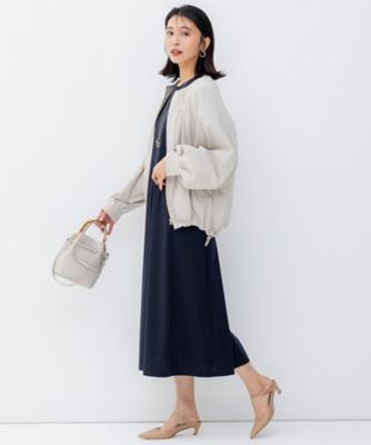 ナイロン2WAYストレッチ ノーカラー ブルゾン