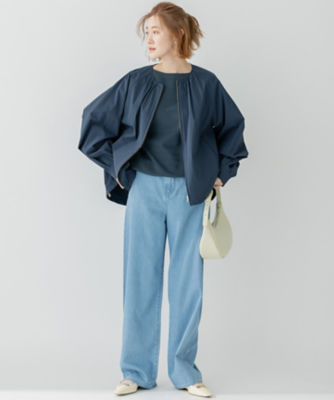 ナイロン2WAYストレッチ ノーカラー ブルゾン