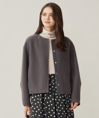 ＜自由区 L (Women/大きいサイズ)＞ライトリバーノーカラー　ジャケット（ＪＫＷＲＣＷ０４０２）