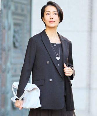 ＜自由区 L (Women/大きいサイズ)＞【カタログ掲載・人気素材・デザインリニューアル・セットアップ対応】リネンライクシンセティックテーラード　ジャケット（ＪＫＷＲＬＳ０３０６）