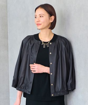 【美品】自由区　シアーシャイニージャケット　24970円 洗える】シアーシャイニー ジャケット（JKWRSM0605） | 自由