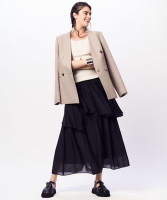 Oggi4月号掲載／セットアップ対応】リネン ミックスツイード ノー