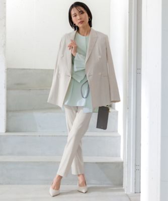 セットアップ対応／洗える】リネンレーヨンストレッチ ダブル