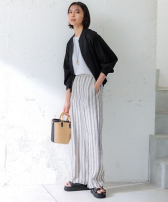 23区　新品·タグ付き 【洗える】リネンレーヨンストレッチ ブルゾン 洗える】リネンレーヨンストレッチ ブルゾン / 23区 S | ファッション