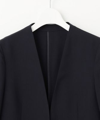 美品　23区　ドライツイル ノーカラー ジャケット　ベージュ 23区 ジャケット ノーカラージャケット 「セットアップ対応