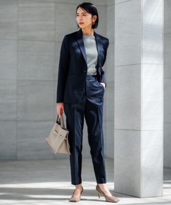 セットアップ対応／洗える】グロッシーコットンシャンブレー