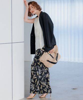 極美品 24SS 23区 シアーマットクロス ジャケット 1B ベージュ