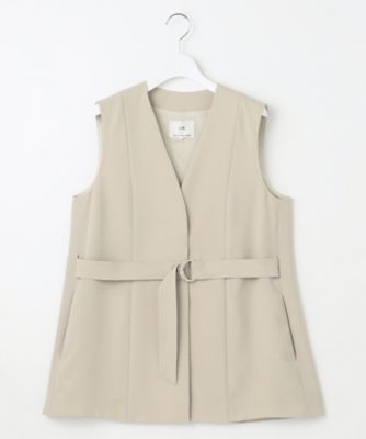 撥水加工／UVカット】キューティクルストレッチツイル ジレ