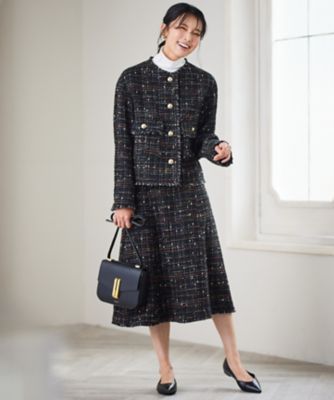 極美品✨ST.JOHNミックスツイードジャケットライトブルーサイズ4