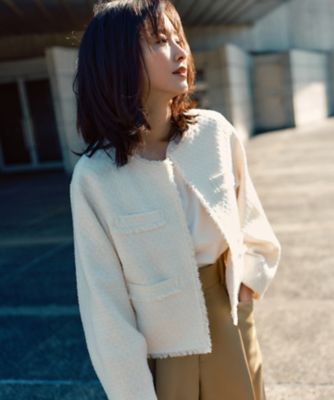 ＜23区 S (Women/小さいサイズ)＞【ＶＥＲＹコラボ　】ファンシーツイード　ジャケット（ＪＫＷＳＣＳ０２２２）