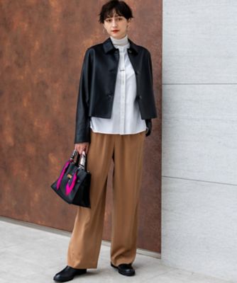 ラムレザー ステンカラー ジャケット（JKWSGA0304