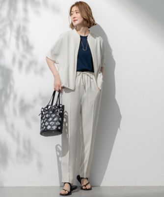【一部店舗限定／吸水速乾／ＵＶカット／接触冷感】ストレッチジョーゼット　フレンチスリーブ　ブルゾン（ＪＫＷＳＧＭ０８６４）