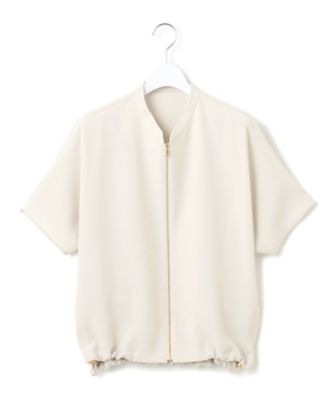 【一部店舗限定／吸水速乾／ＵＶカット／接触冷感】ストレッチジョーゼット　フレンチスリーブ　ブルゾン（ＪＫＷＳＧＭ０８６４）