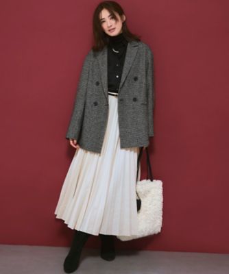 見上愛さん着用／Oggi11月号掲載】ループミックスツイード