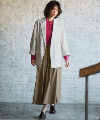 スラブツイルストレッチ オーバーサイズ ダブルジャケット