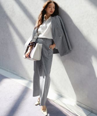 スラブツイルストレッチ オーバーサイズ ダブルジャケット