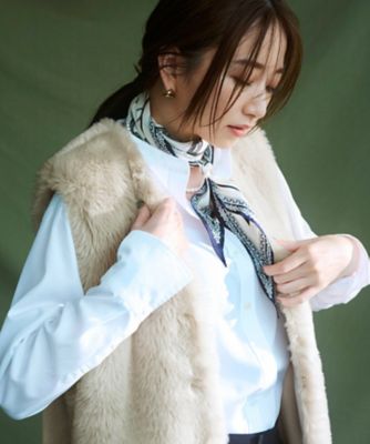 【蛯原友里さん着用】ＥＣＯＰＥＬ　エコファー　コンビ　ジレ（ＪＫＷＳＮＡ０２０１）