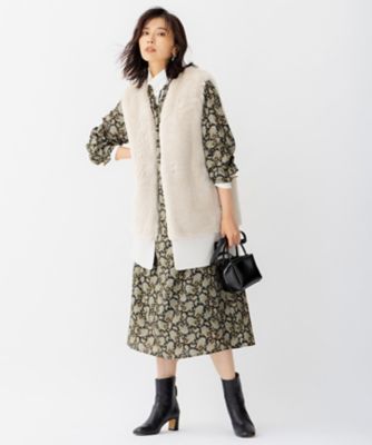 【蛯原友里さん着用】ＥＣＯＰＥＬ　エコファー　コンビ　ジレ（ＪＫＷＳＮＡ０２０１）