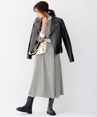 極美品 23区 蛯原友里さん着用 22AW ラムレザー ライダース ジャケット 蛯原友里さん着用】ラムレザー ライダース ジャケット