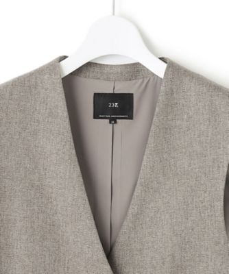 【ＣＬＡＳＳＹ．１月号掲載】ウールライクカルゼ　ロング　ジレ（ＪＫＷＳＮＷ０４２６）