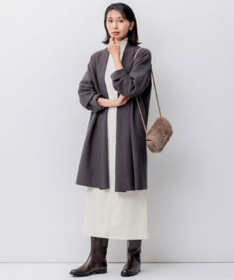 【週末sale】リヴドロワ コーディガン グレージュ コンプレストパイル コーディガン（JKWSSW0433） | 23区 S