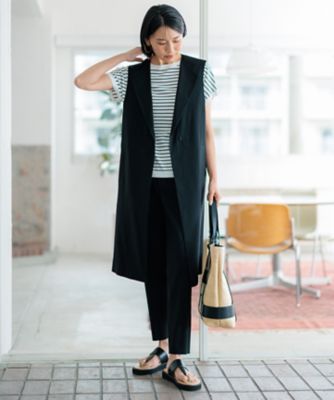 【ＣＬＡＳＳＹ．６月号掲載／洗える】リネンレーヨンストレッチ　ジレ（ＪＫＷＷＣＭ０４０６）