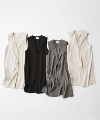 【ＣＬＡＳＳＹ．６月号掲載／洗える】リネンレーヨンストレッチ　ジレ（ＪＫＷＷＣＭ０４０６）