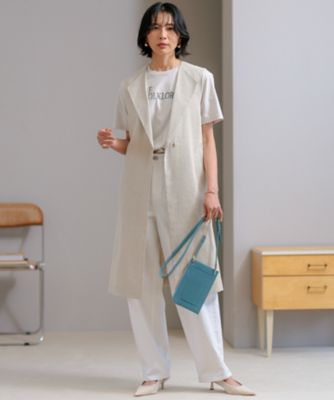 【ＣＬＡＳＳＹ．６月号掲載／洗える】リネンレーヨンストレッチ　ジレ（ＪＫＷＷＣＭ０４０６）