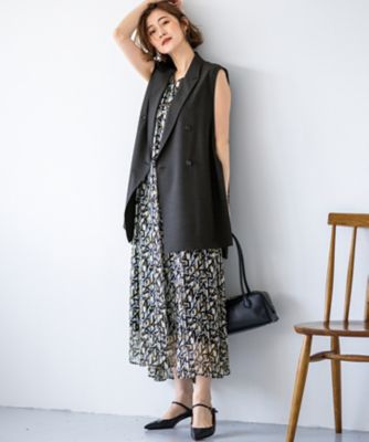 新品未使用:Risley｜テーラードジレ GRENCH BLACK green label relaxing（グリーンレーベルリラクシング） ベスト ジレ
