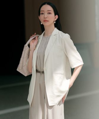 【Ｏｇｇｉ６月号掲載／杏さん着用／速乾性／接触冷感】シアータンブラー　ハーフスリーブ　ジャケット（ＪＫＷＷＧＭ０５１６）