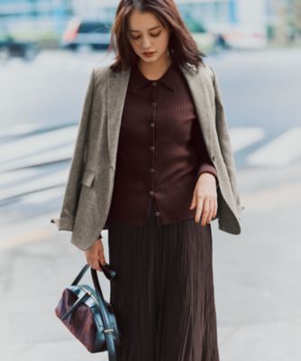 洗える】ウールライクカルゼ テーラード ジャケット