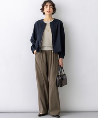 23区 リネン レーヨン ストレッチブルゾン 洗える】リネンレーヨンストレッチ ブルゾン / 23区 | ファッション
